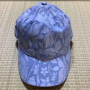 Tropical Trends Hawaiian Floral Print Baseball Cap Hat - Tropical Summer Blue